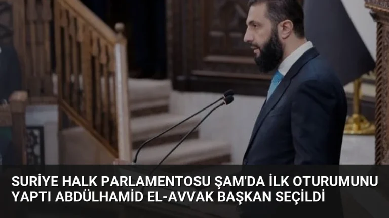 Suriye Halk Parlamentosu Şam’da İlk Oturumunu Yaptı Abdülhamid el-Avvak Başkan Seçildi
