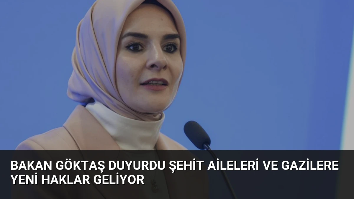 Bakan Göktaş Duyurdu Şehit Aileleri ve Gazilere Yeni Haklar Geliyor