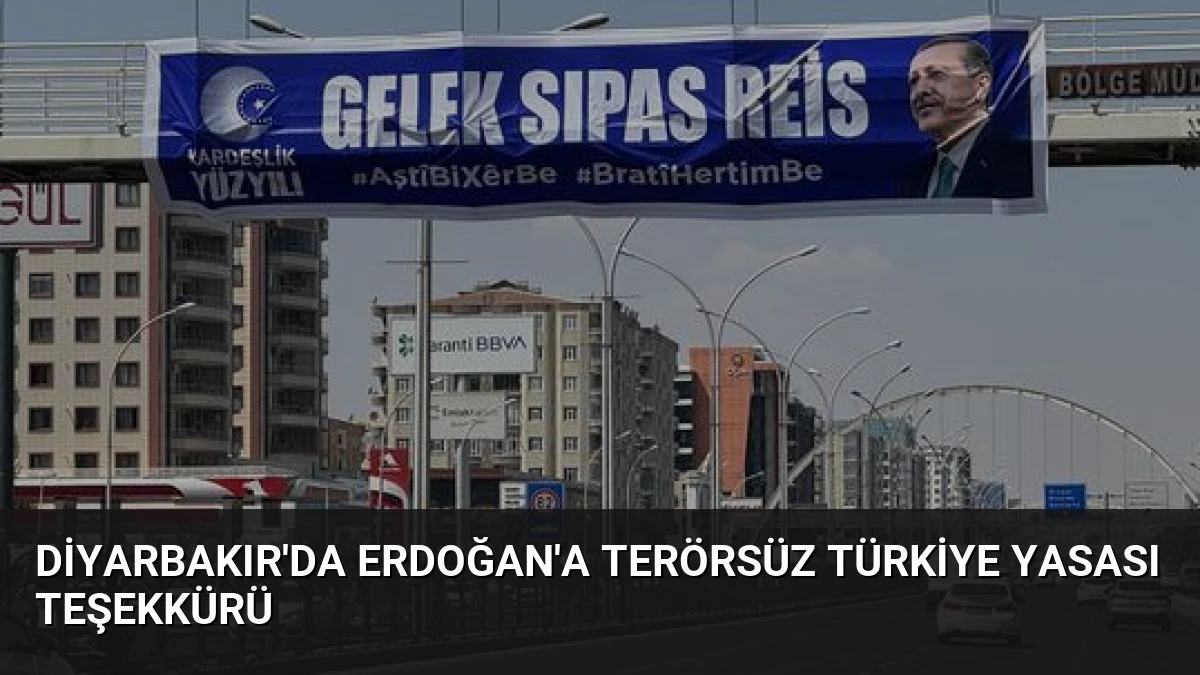 Diyarbakır’da Erdoğan’a Terörsüz Türkiye Yasası Teşekkürü