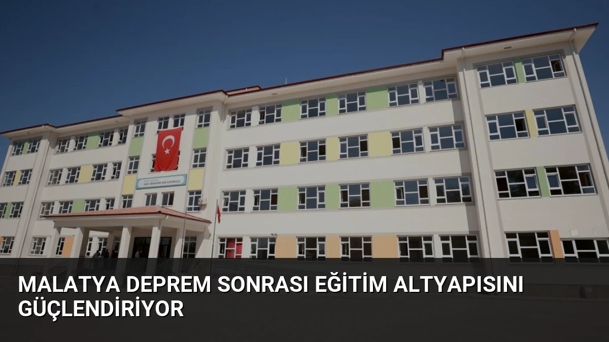 Malatya Deprem Sonrası Eğitim Altyapısını Güçlendiriyor