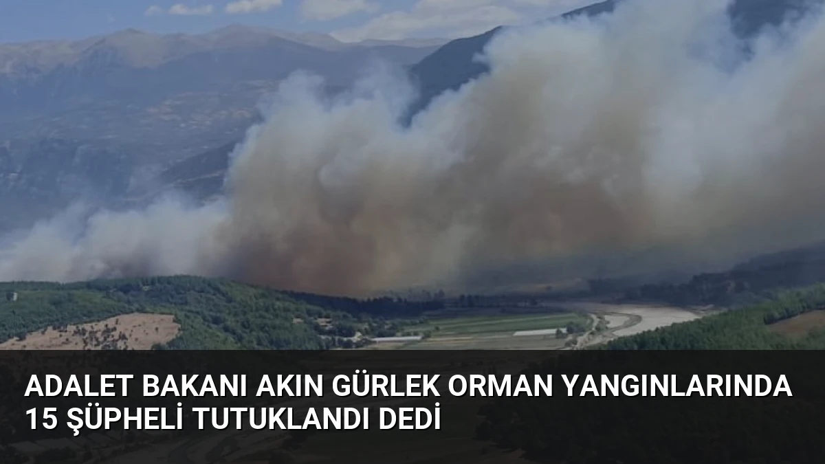 Adalet Bakanı Akın Gürlek Orman Yangınlarında 15 Şüpheli Tutuklandı Dedi